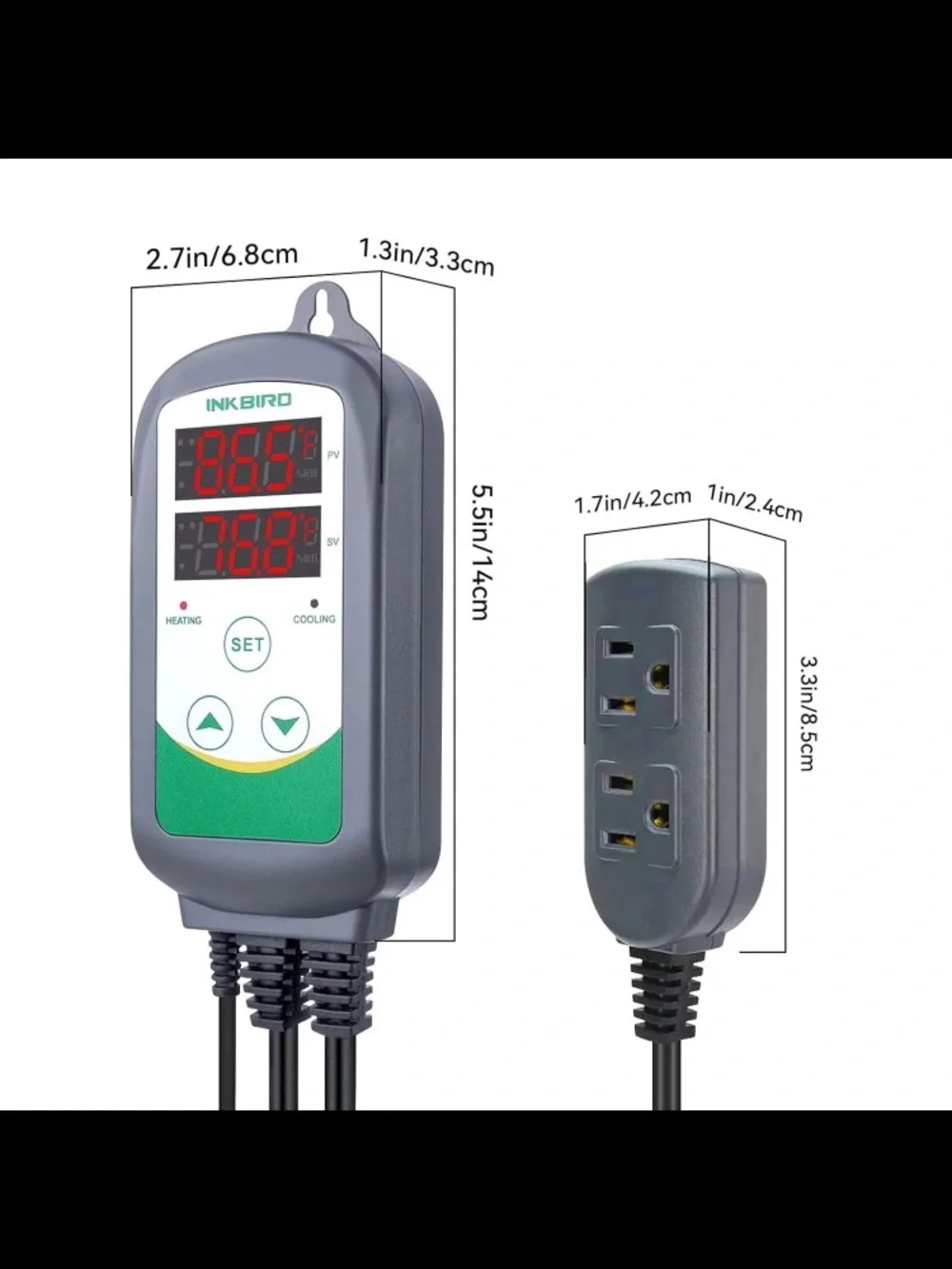 INKBIRD Temperature Controller ITC-308 Aquarium Fish Tanks Heating Cooling
